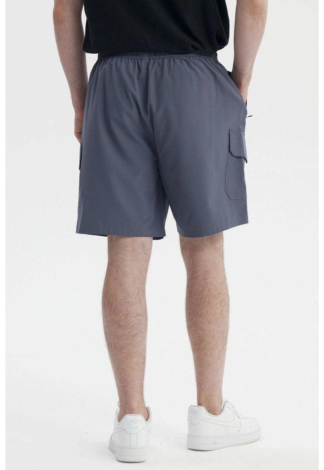 Bermuda Hombre Calce Recto Gris- lll-2