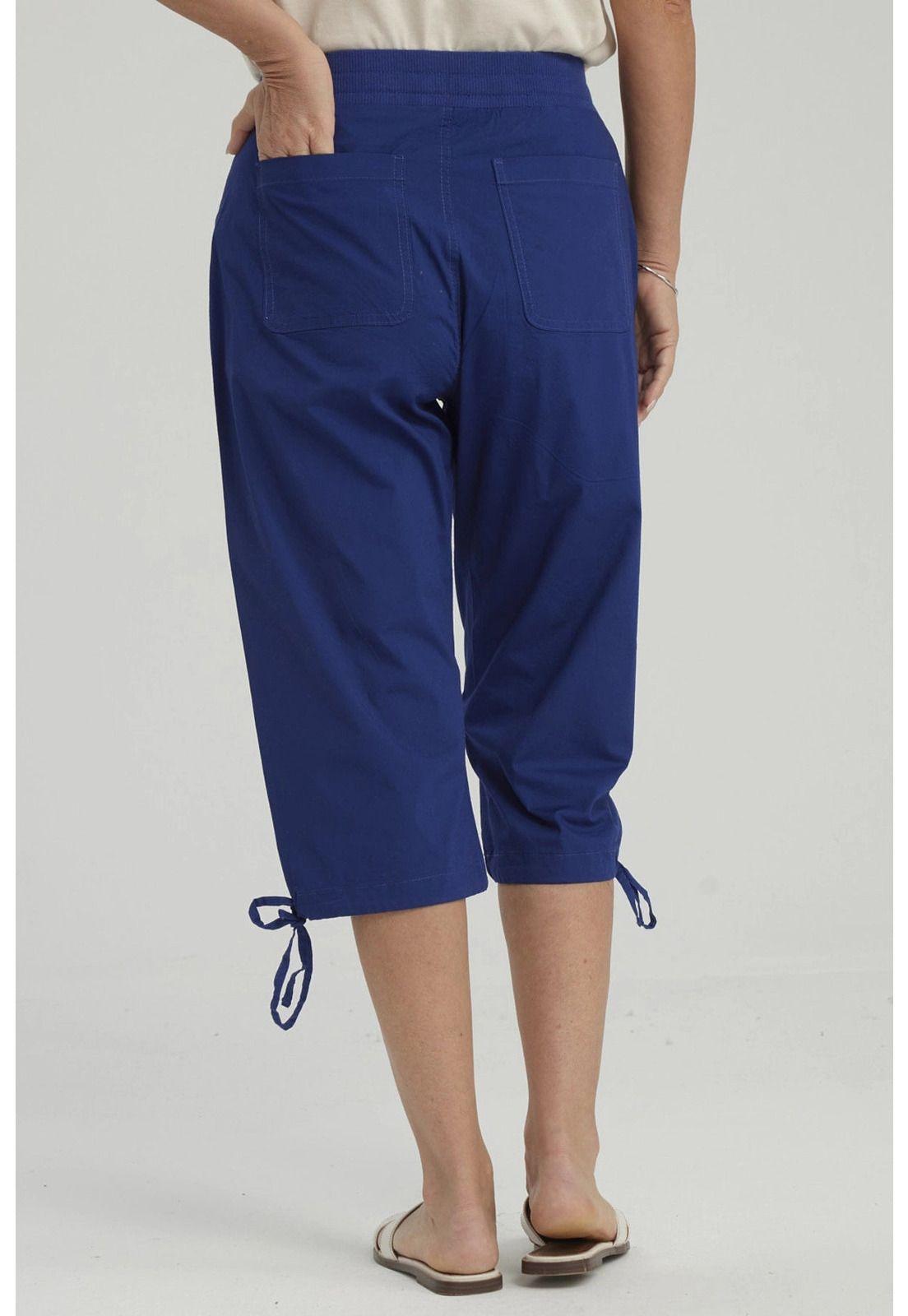 Pantalón Mujer Con Cortes Y Apertura Azul Oscuro-2