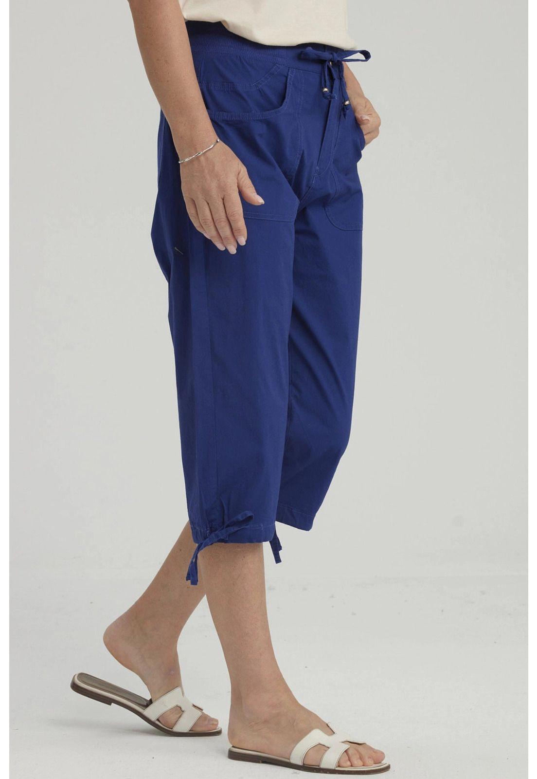 Pantalón Mujer Con Cortes Y Apertura Azul Oscuro-3