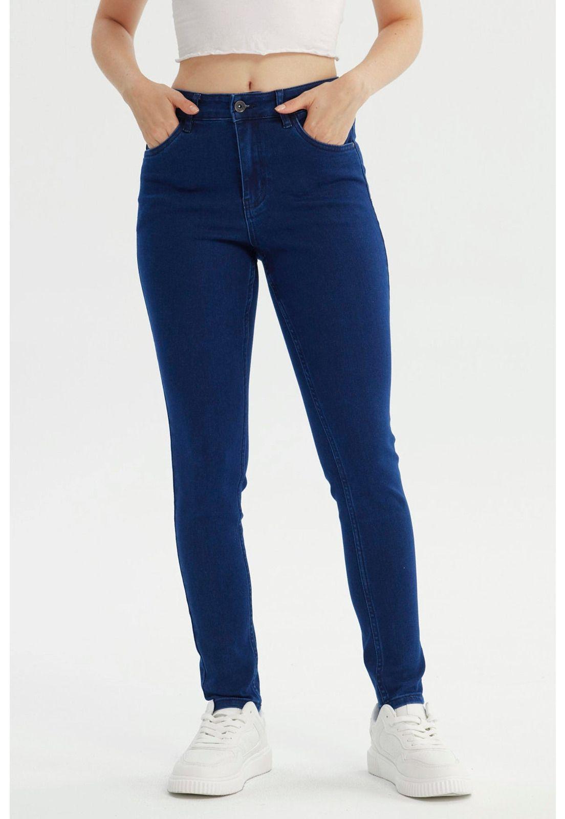Jeans Mujer Super Skinny Azul Marino-0
