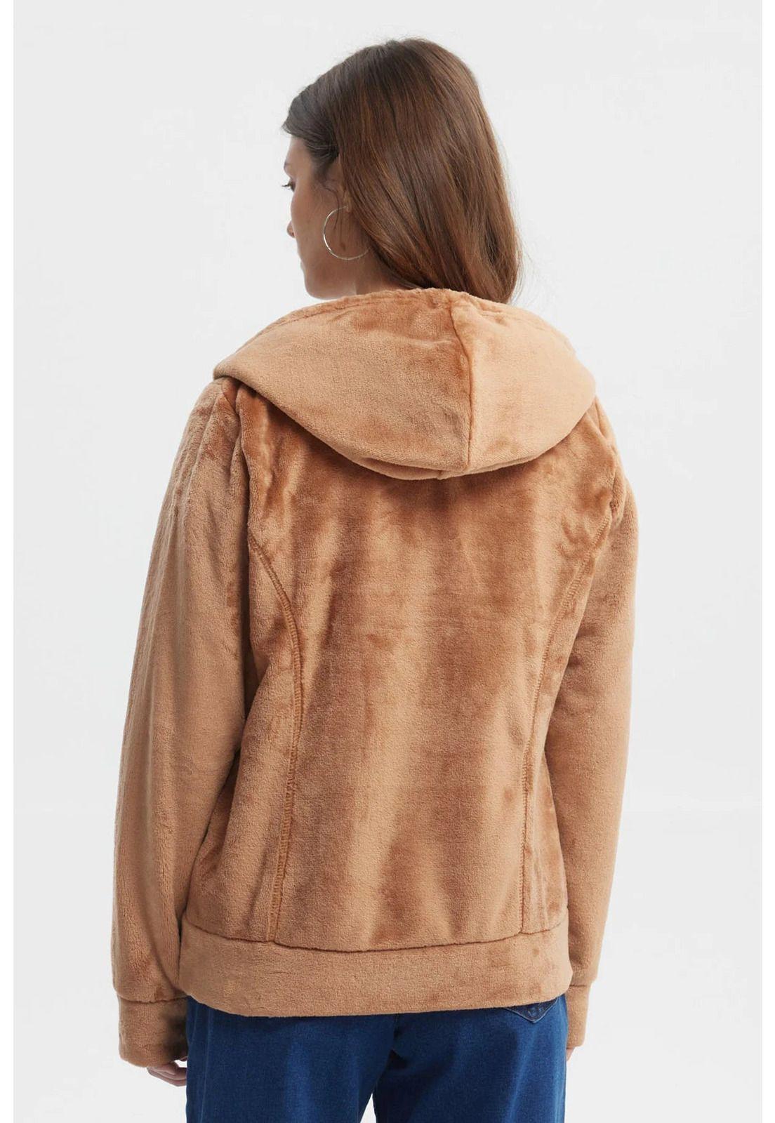 Polar Mujer Abierto Plush Café-2