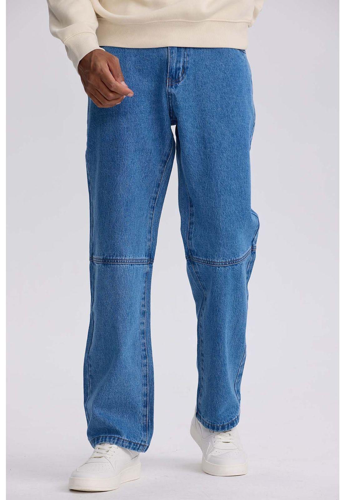 Jeans Hombre Retro Skater Azul-0