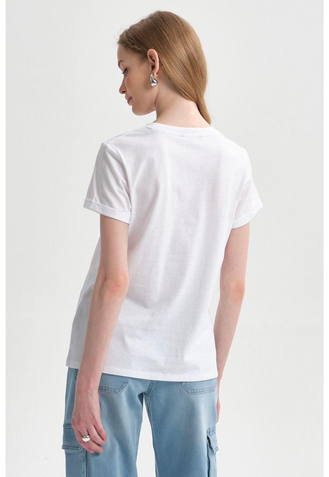 Polera Mujer Gráfica Roll Up Rojo-2