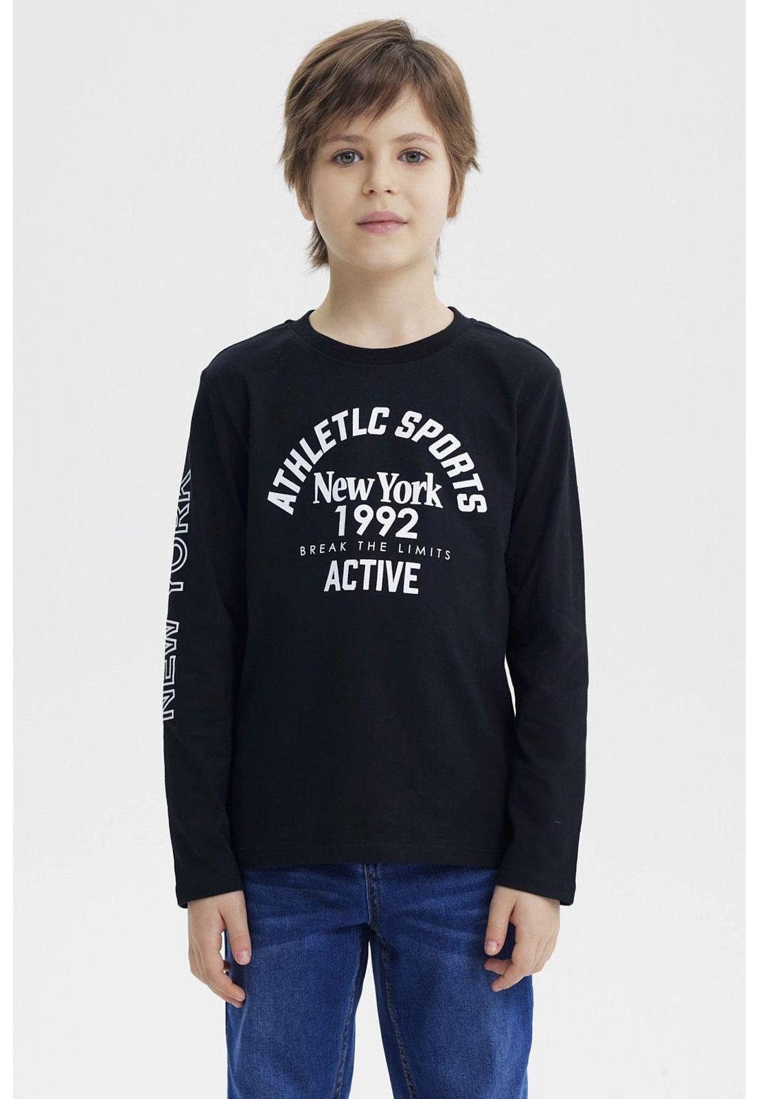 Polera Niño Slim Negro - Vl-0