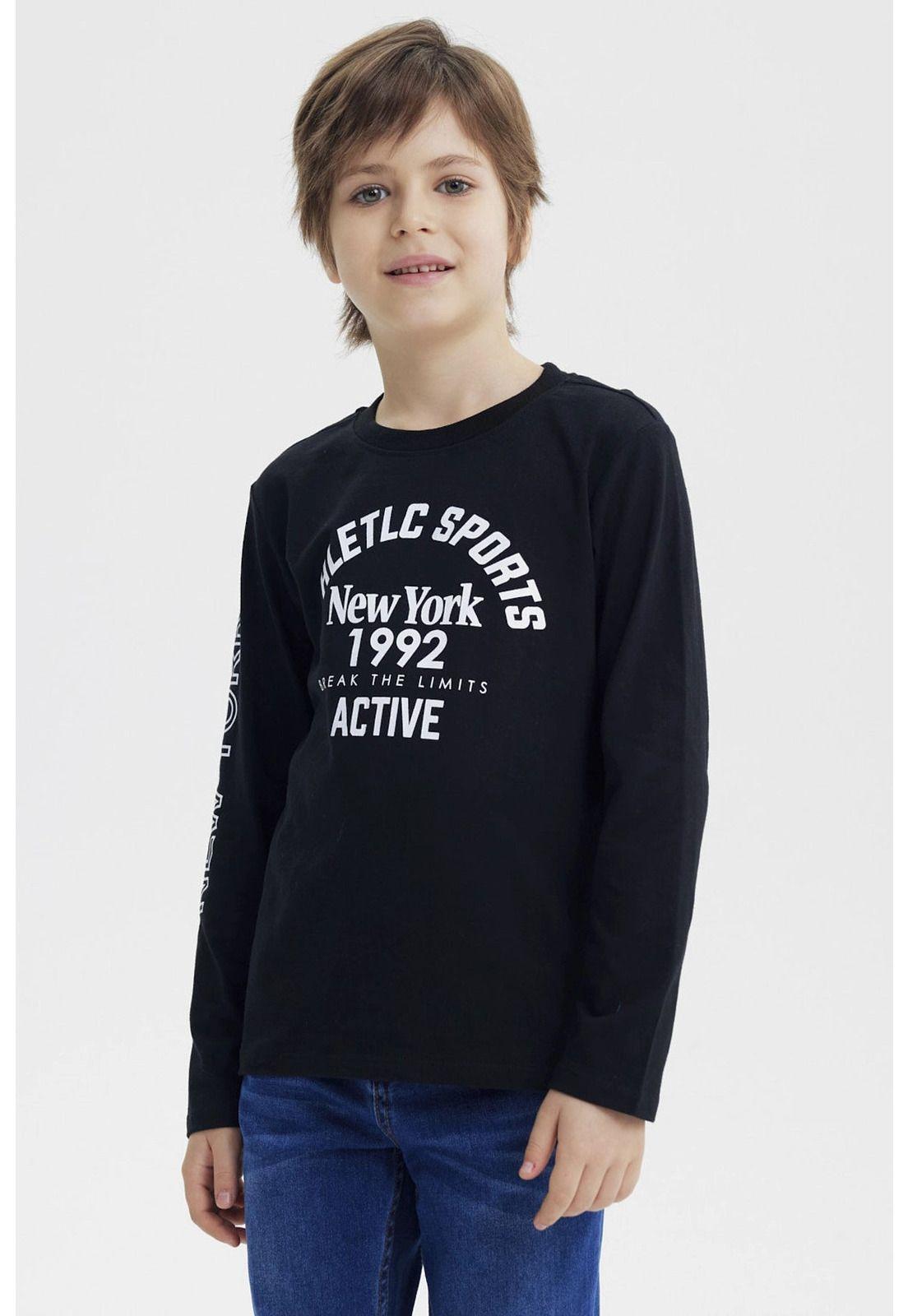 Polera Niño Slim Negro - Vl-1