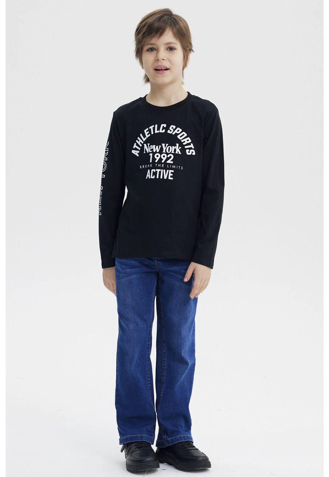 Polera Niño Slim Negro - Vl-3
