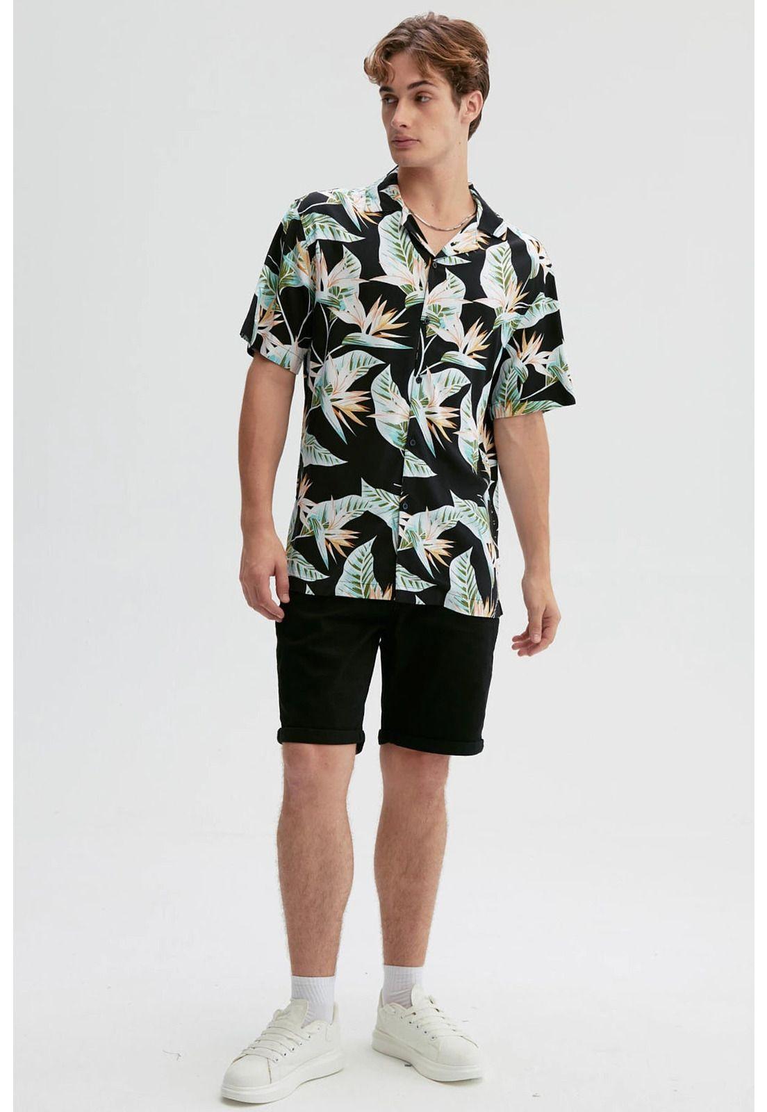 Camisa Hombre Full Print Verde - lll-3