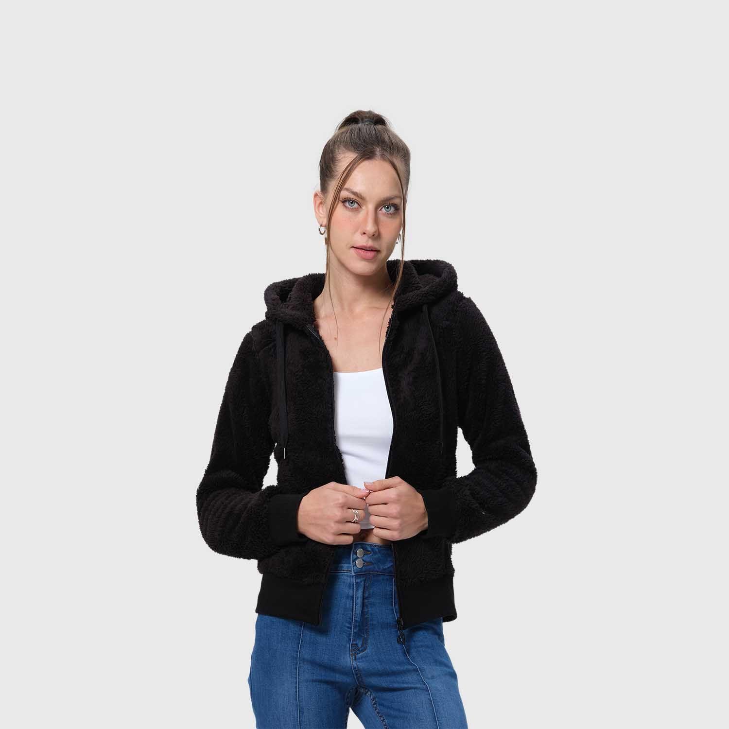 Polar Mujer Peludo Negro Fsp Vi-1