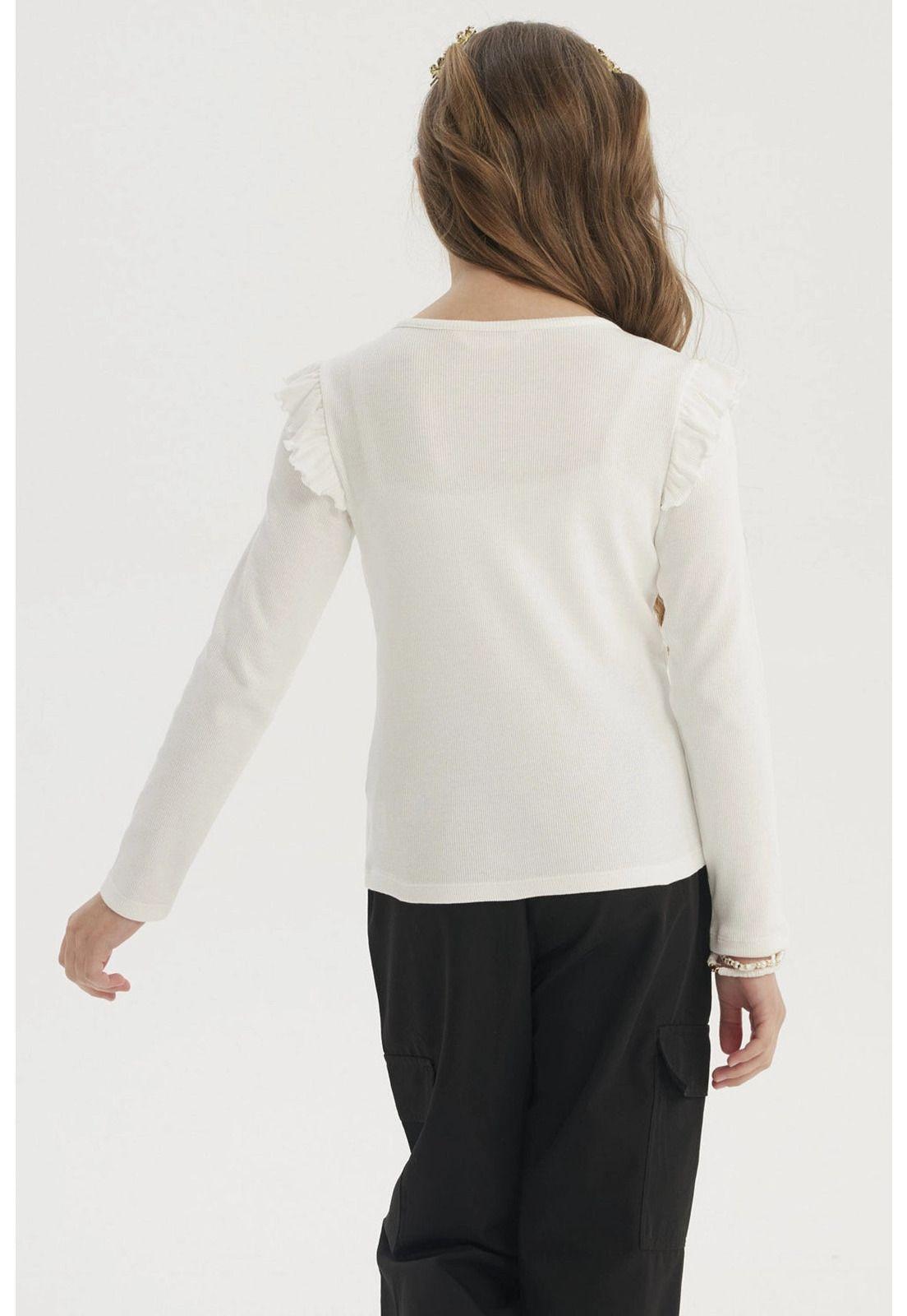 Polera Niña Teen Con Vuelos Crudo-2