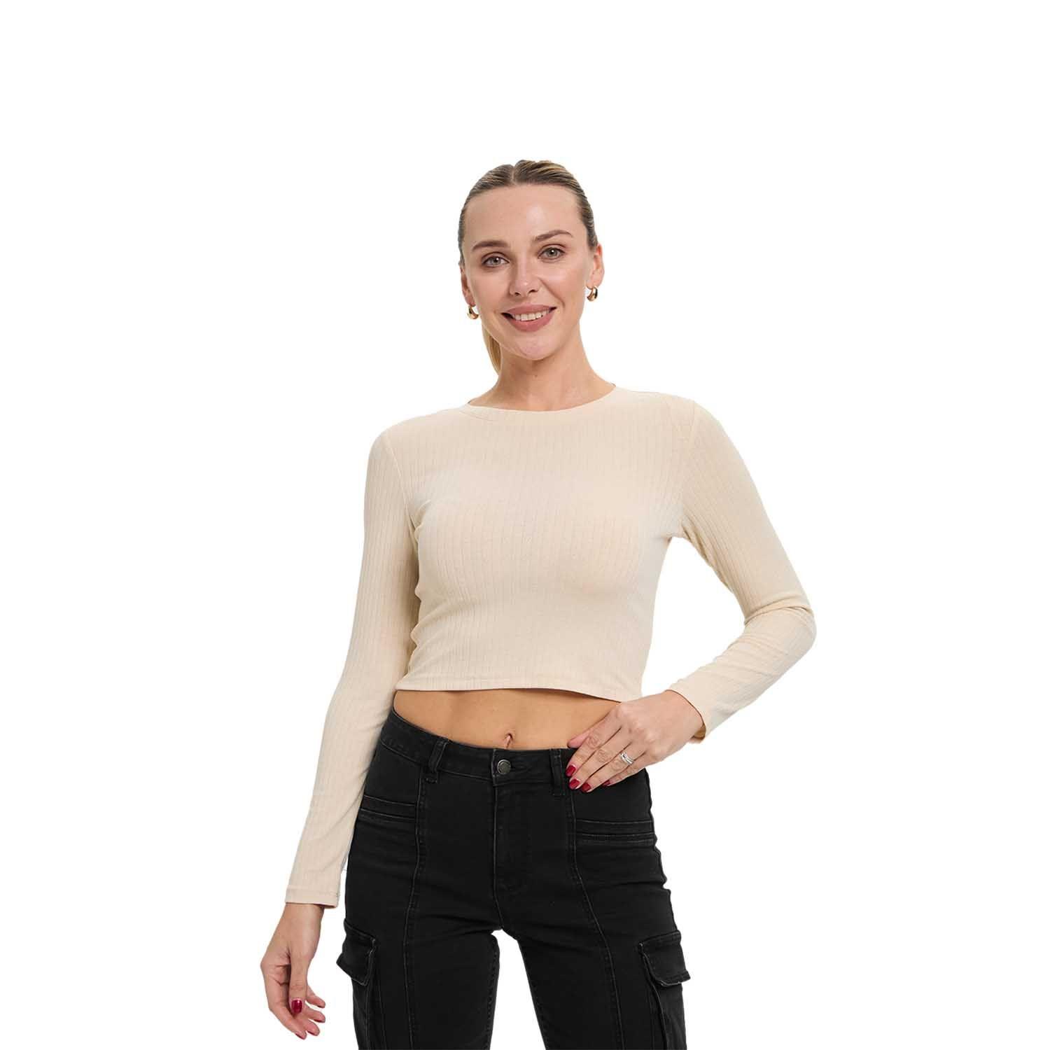 Polera Mujer Lisa Beige Claro Fashion's Park-0