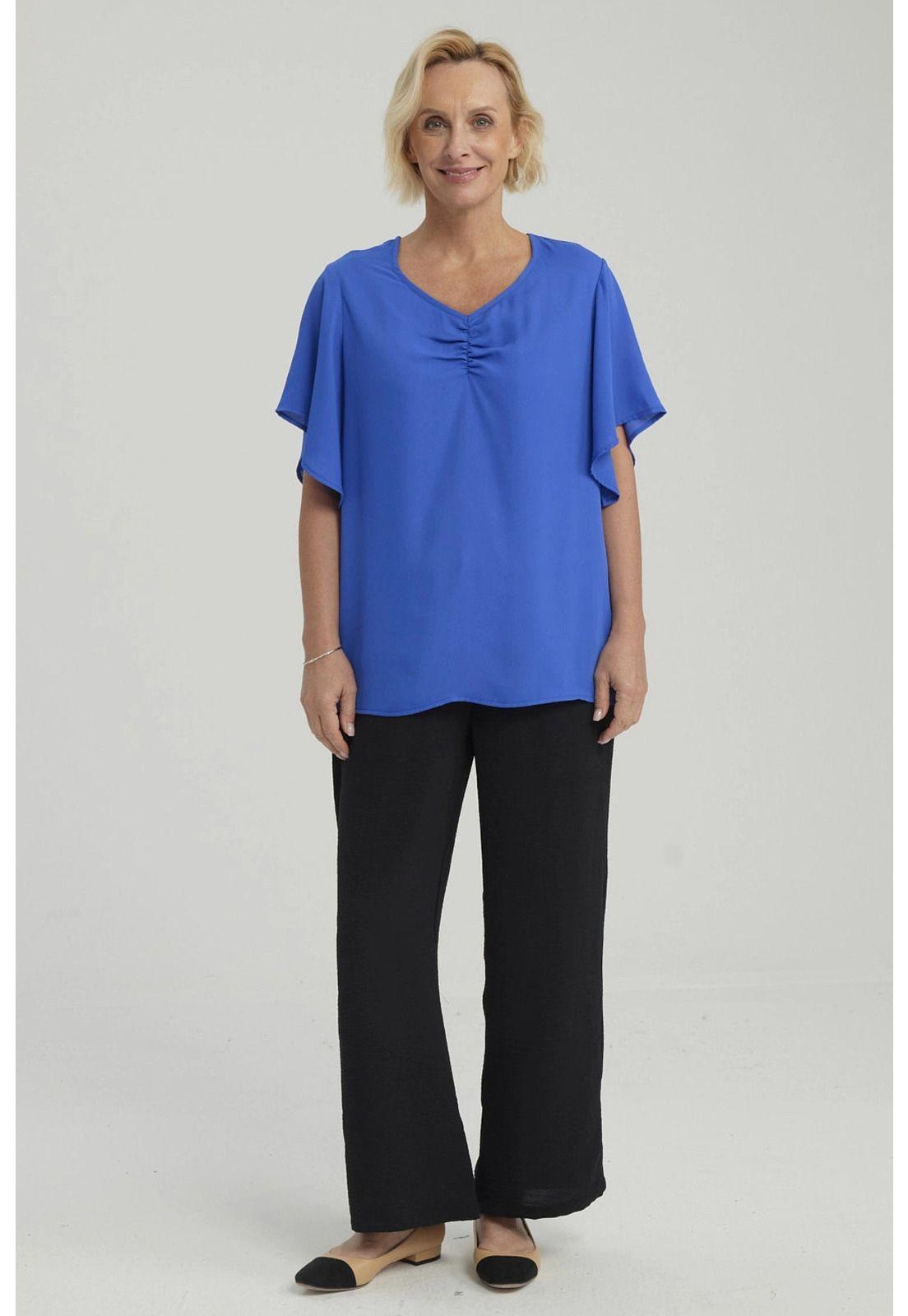 Pantalón Mujer Crep Pinzas Negro-3