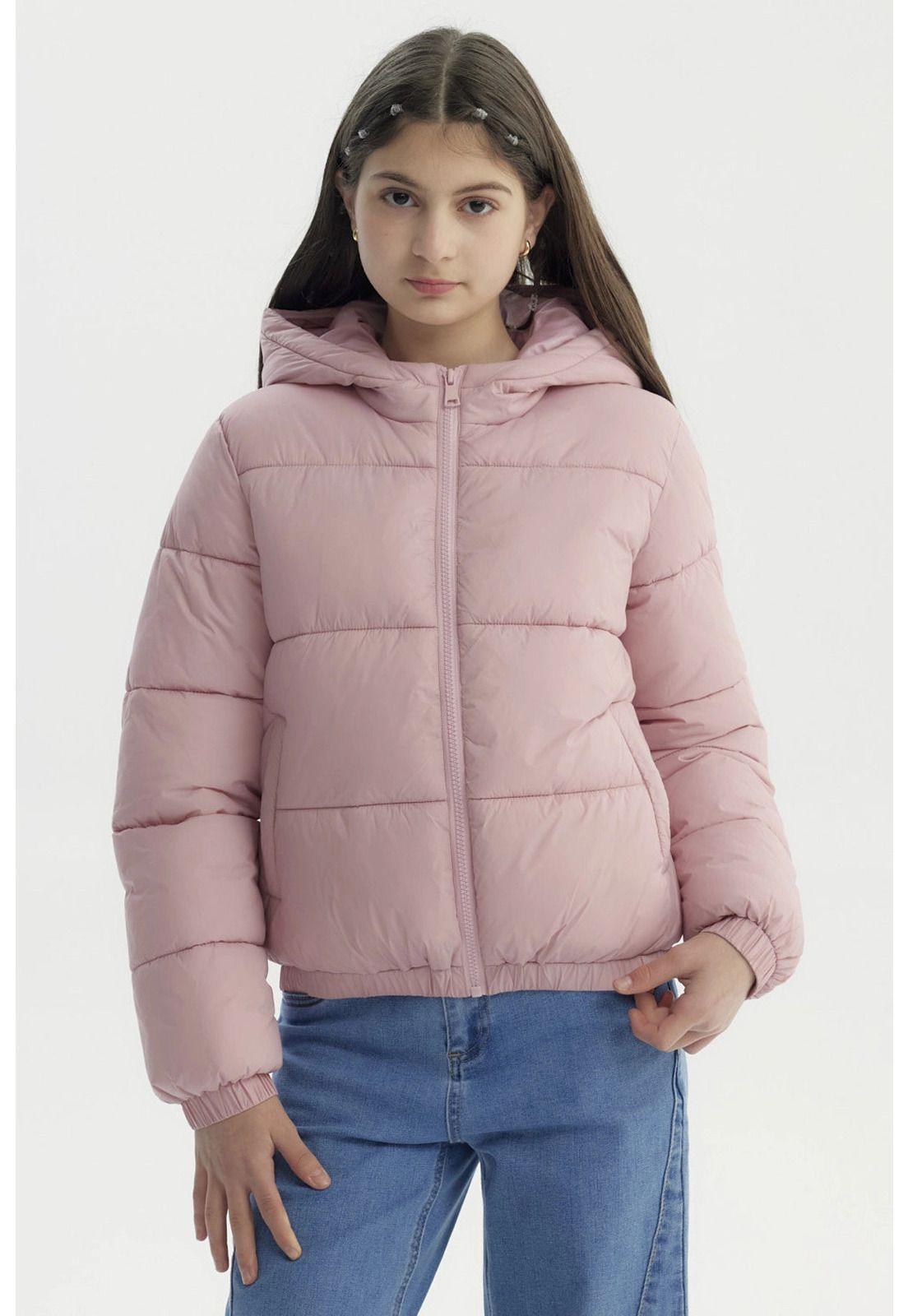 Parka Niña Básica Teen Rosado-0