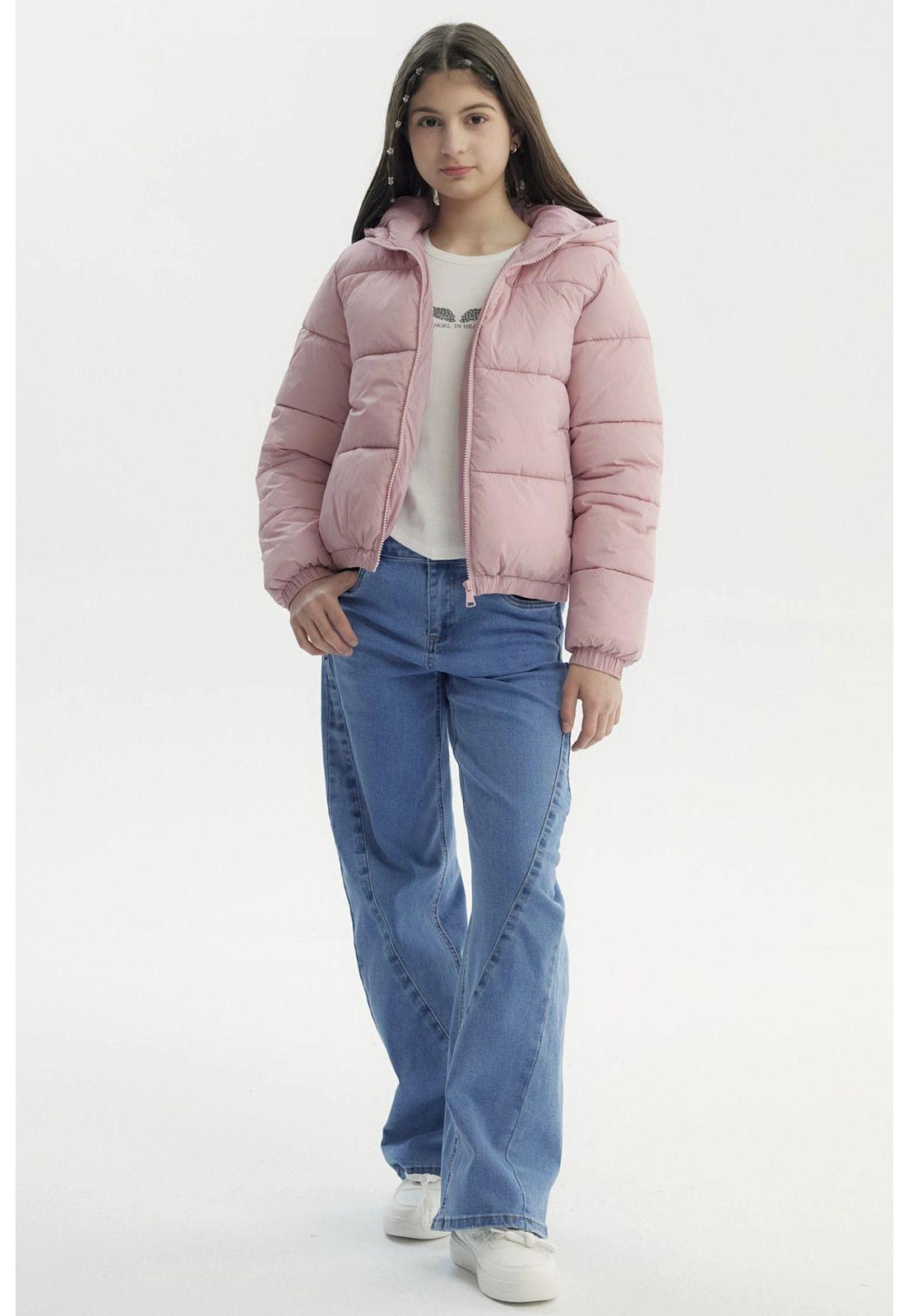 Parka Niña Básica Teen Rosado-3