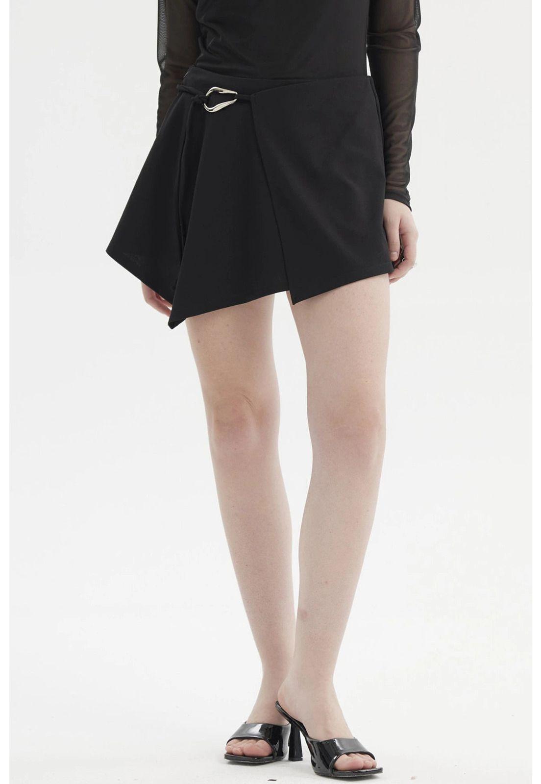 Short Mujer Falda Short Negro-0