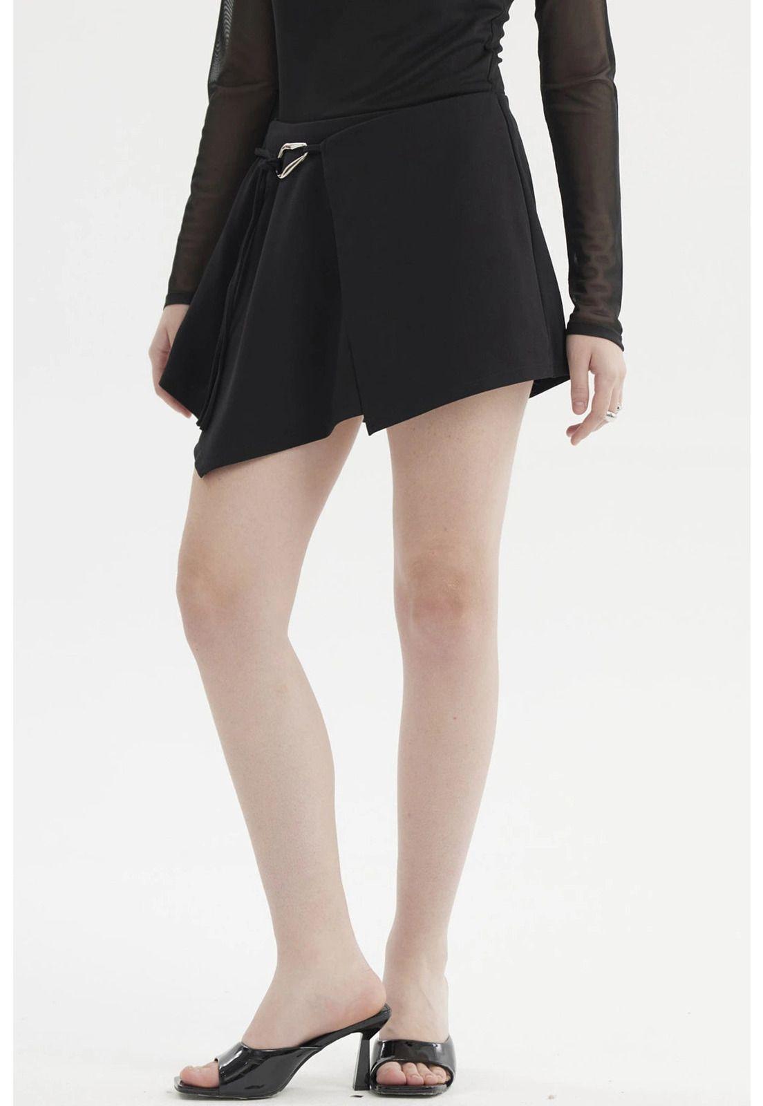 Short Mujer Falda Short Negro-1
