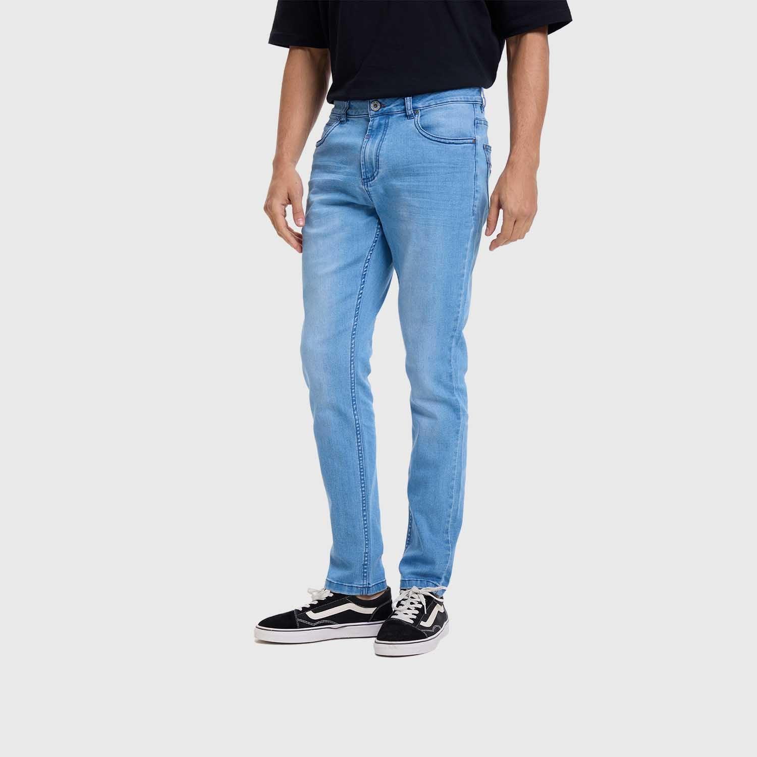 Jeans Hombre Slim Retro Wash Azul Fashion's Park-1