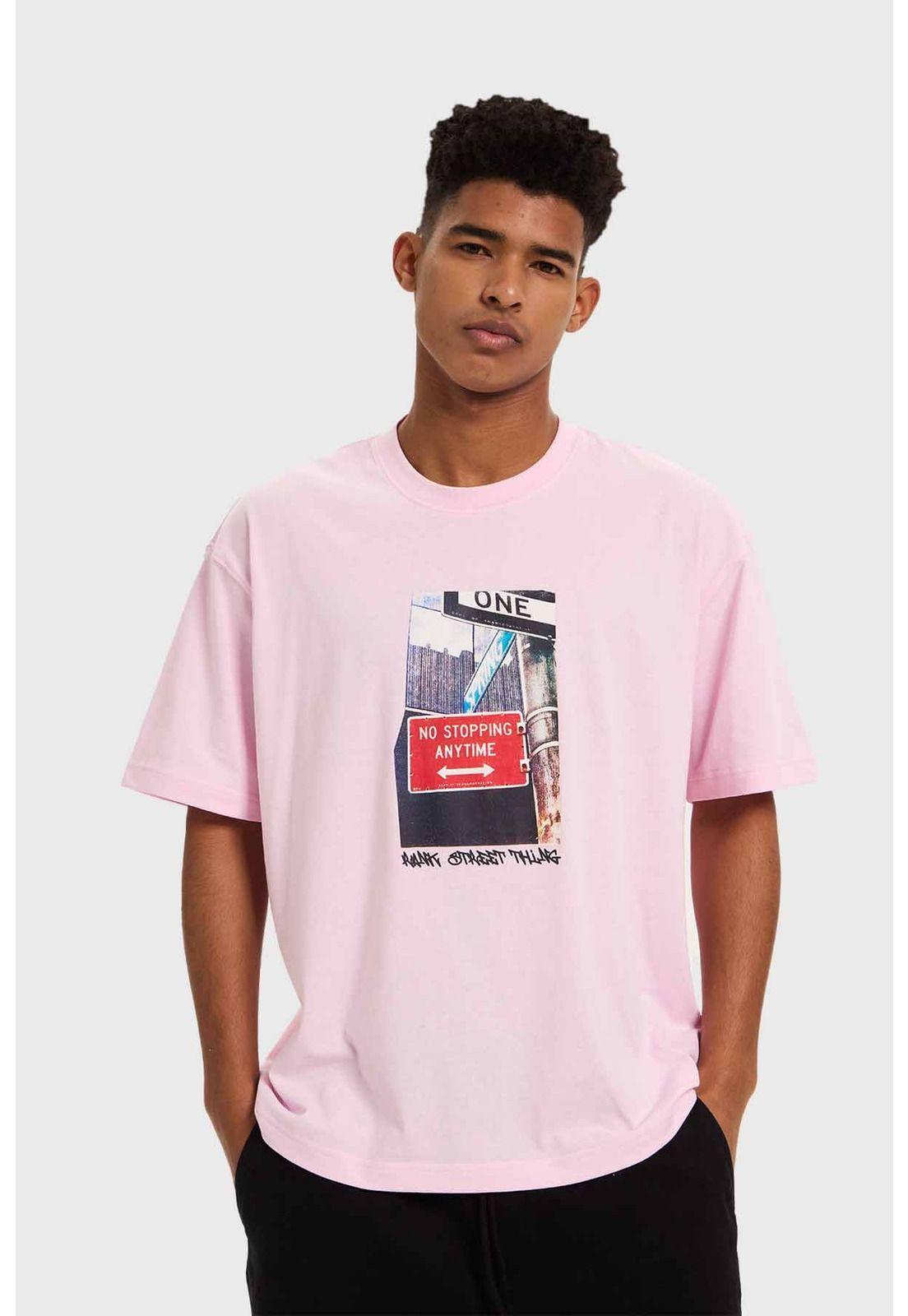 Polera Hombre City Rosado-0