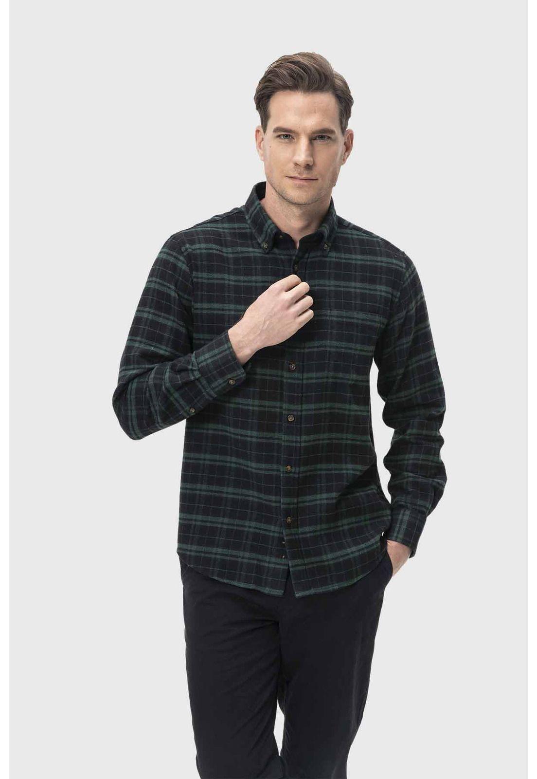 Camisa Hombre Básica Verde-0