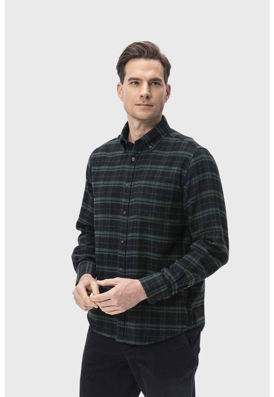 Camisa Hombre Básica Verde-1