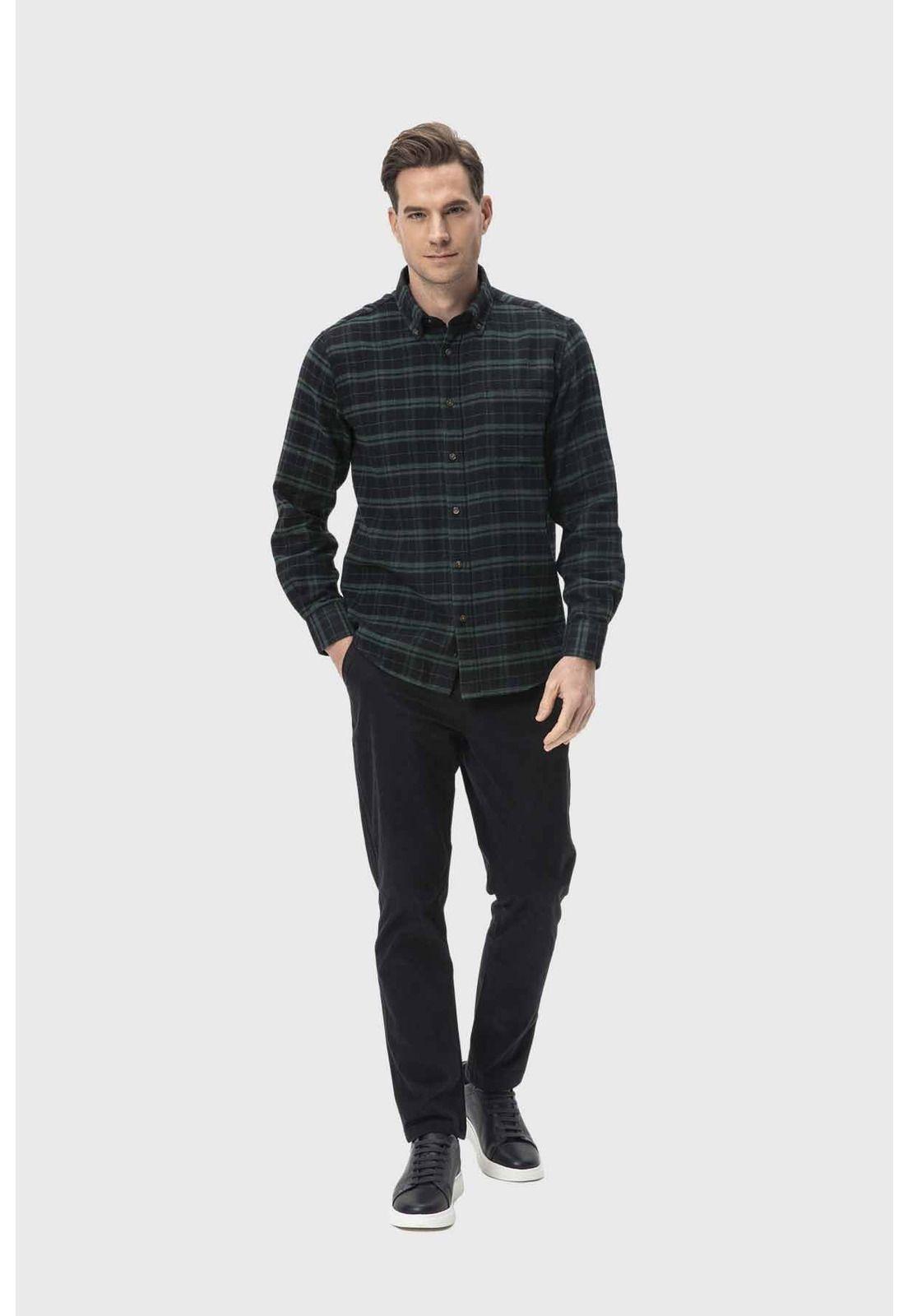 Camisa Hombre Básica Verde-3