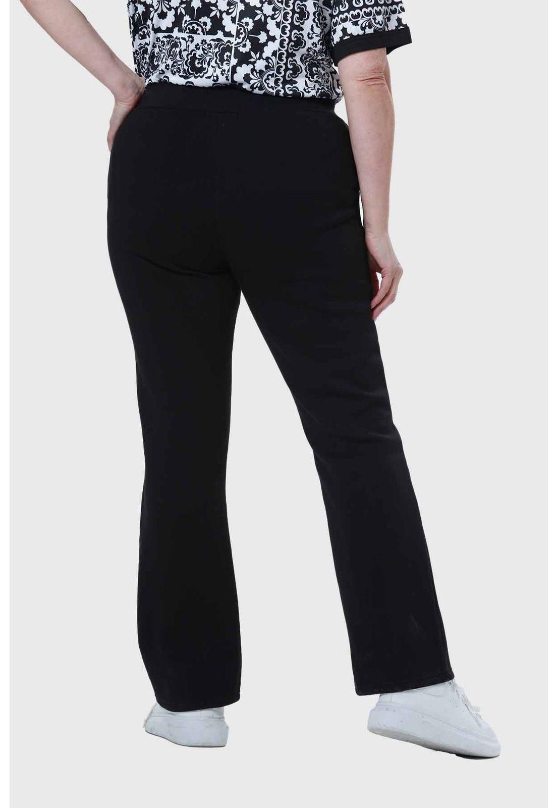 Pantalón Buzo Mujer Clásico Flare Negro-2