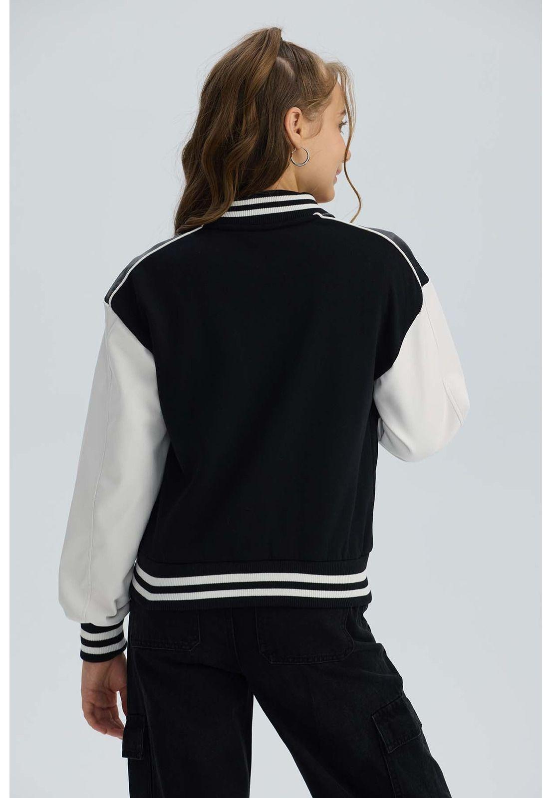 Chaqueta Niña Bomber Negro-2
