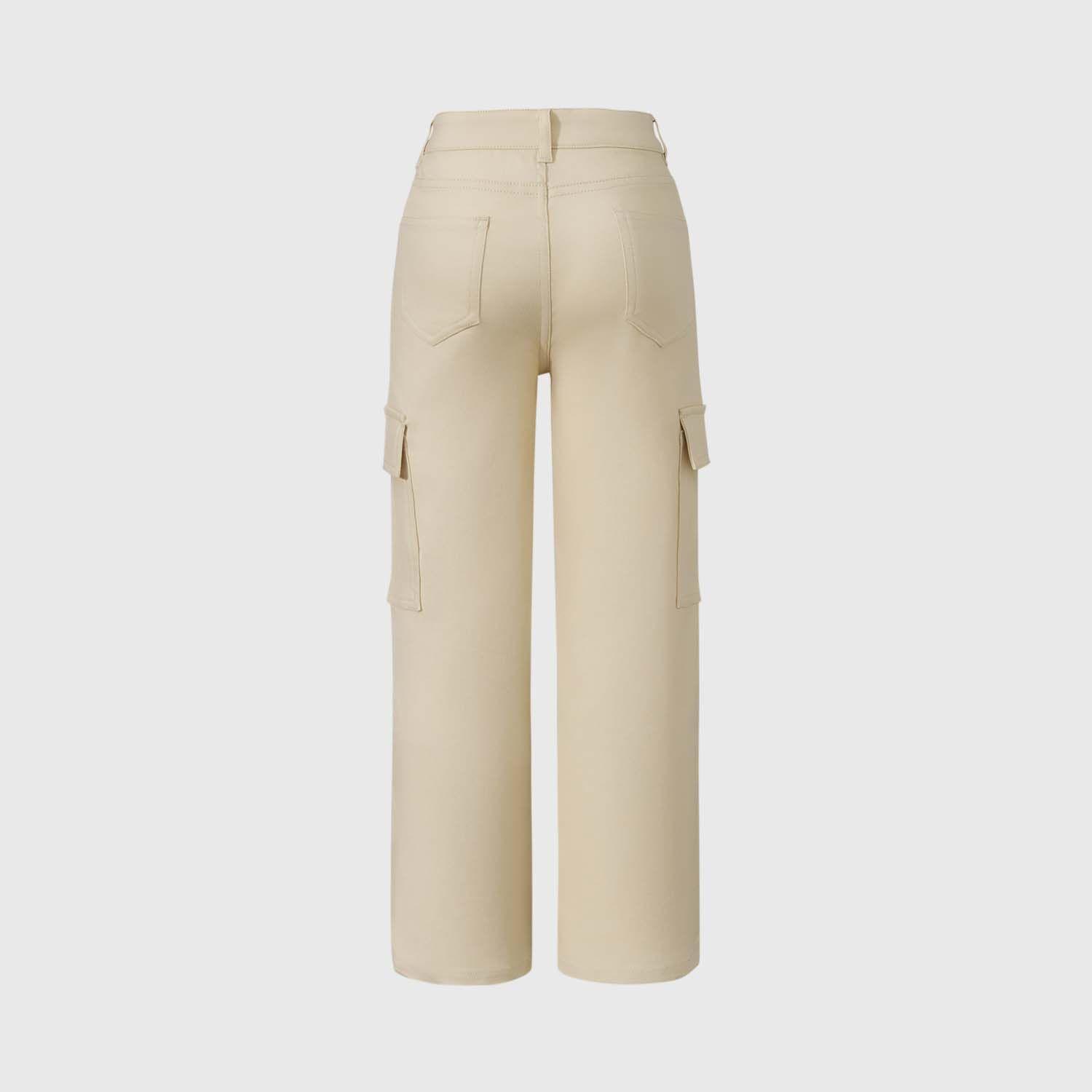 Pantalón Niña Cargo Tiras Beige Fashion's Park-1