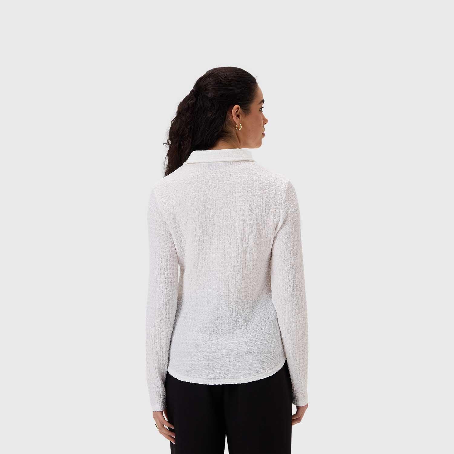 Blusa Mujer Abotonada Blanco Fashion's Park-2