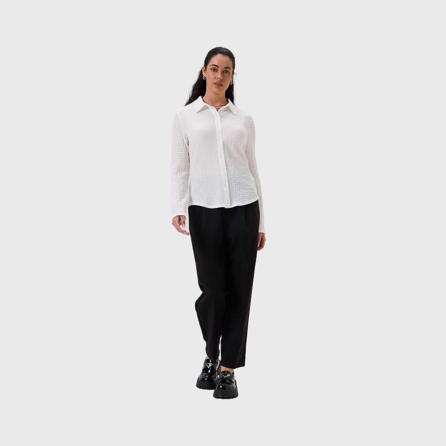 Blusa Mujer Abotonada Blanco Fashion's Park-3