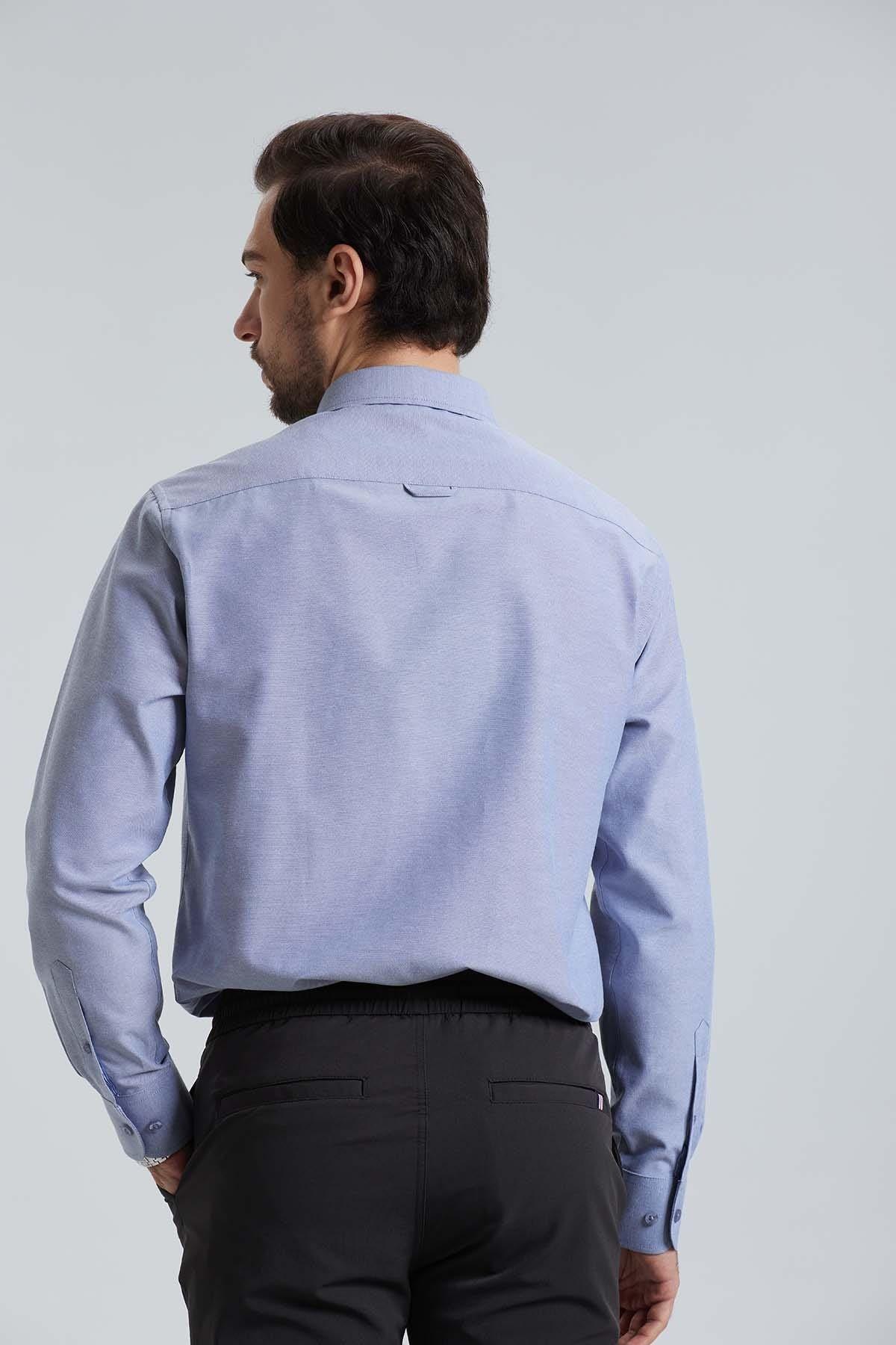 Camisa Oxford Gris-1