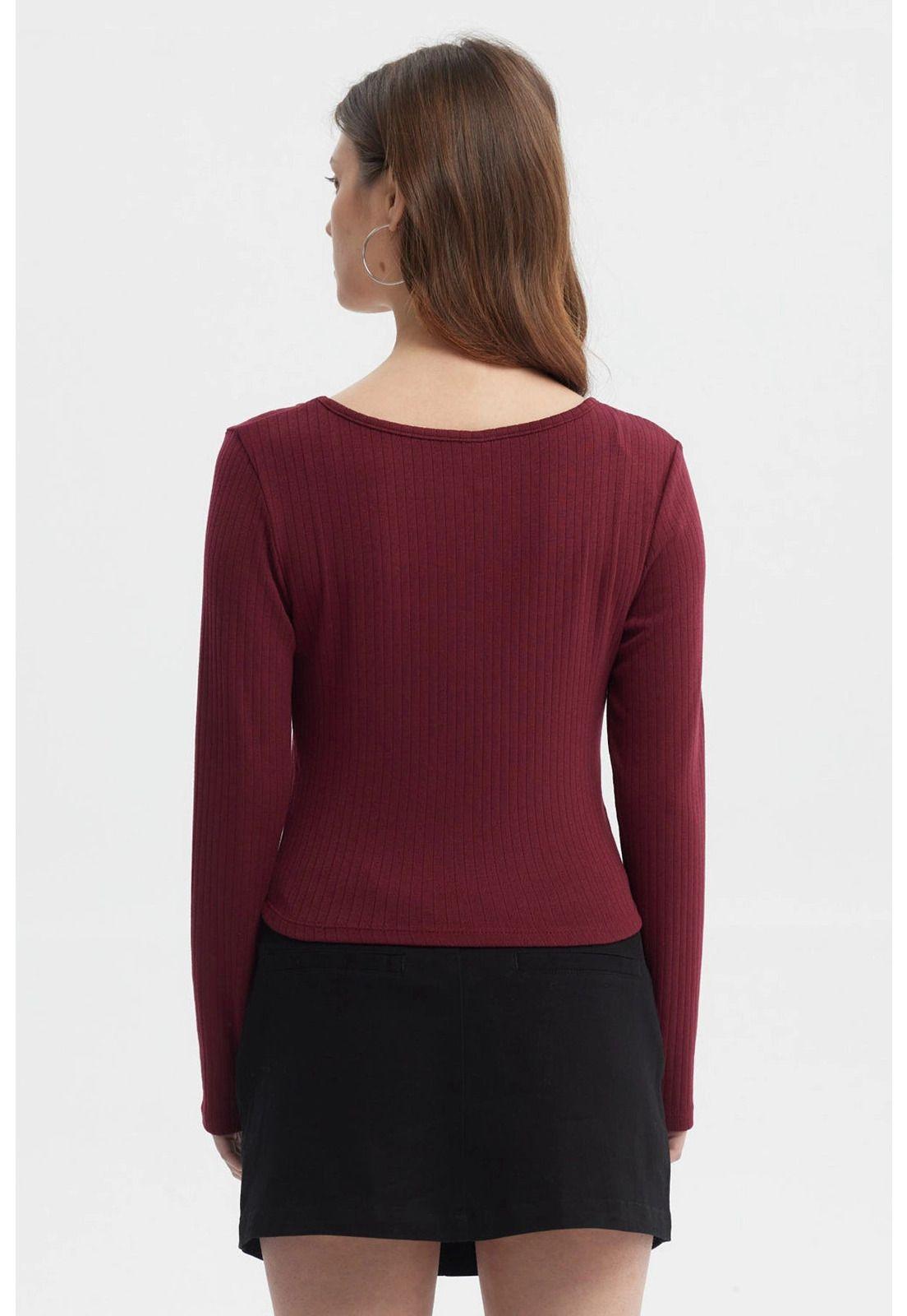 Polera Mujer Rib Rojo - Vll-2