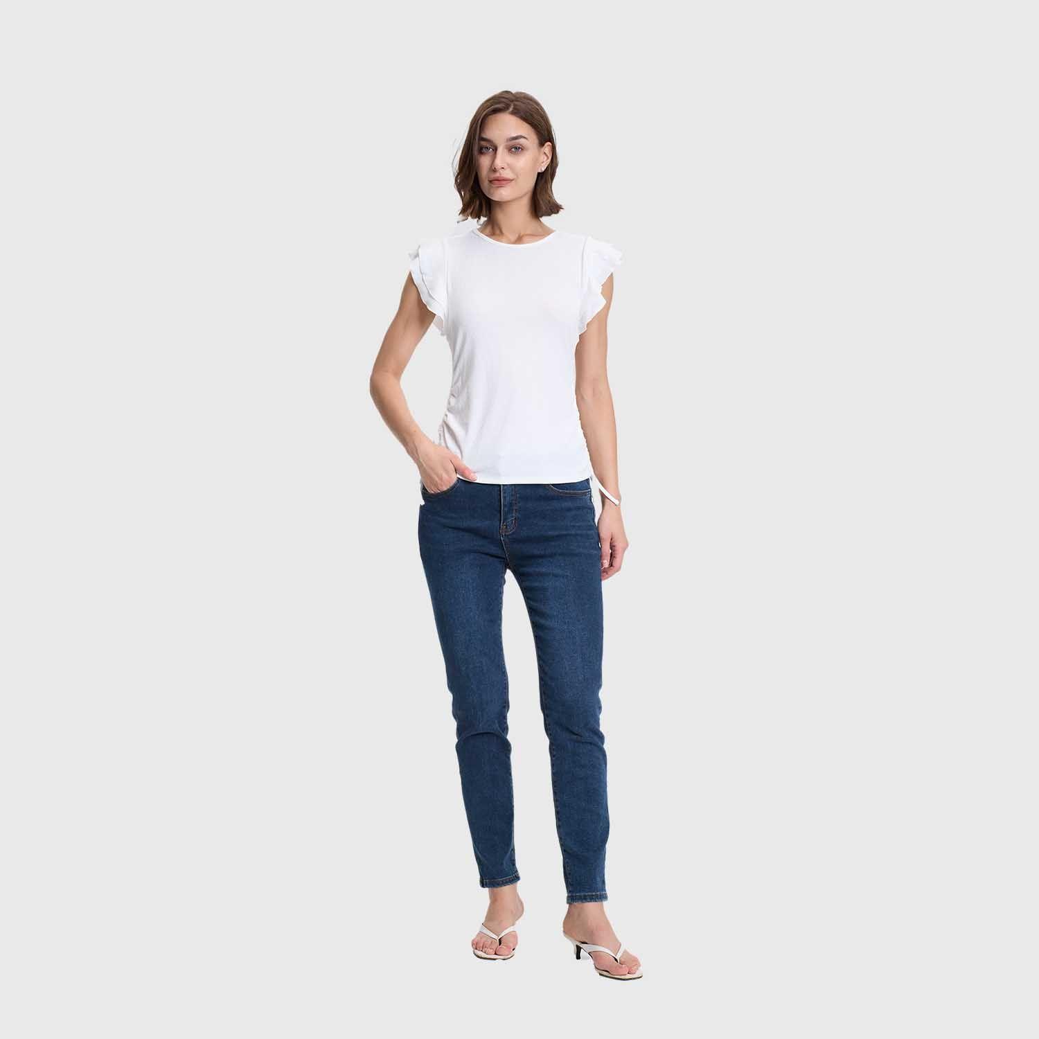 Polera Mujer Vuelo Rib Lisa Crudo Fashions Park-3