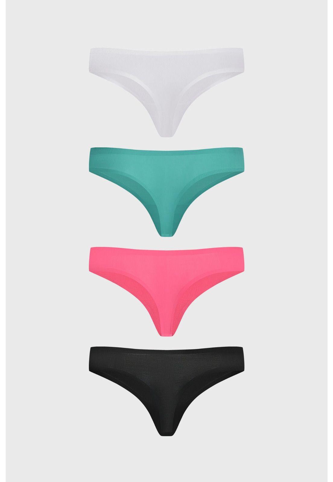 Calzón Mujer Pack4 Colaless Fucsia-0