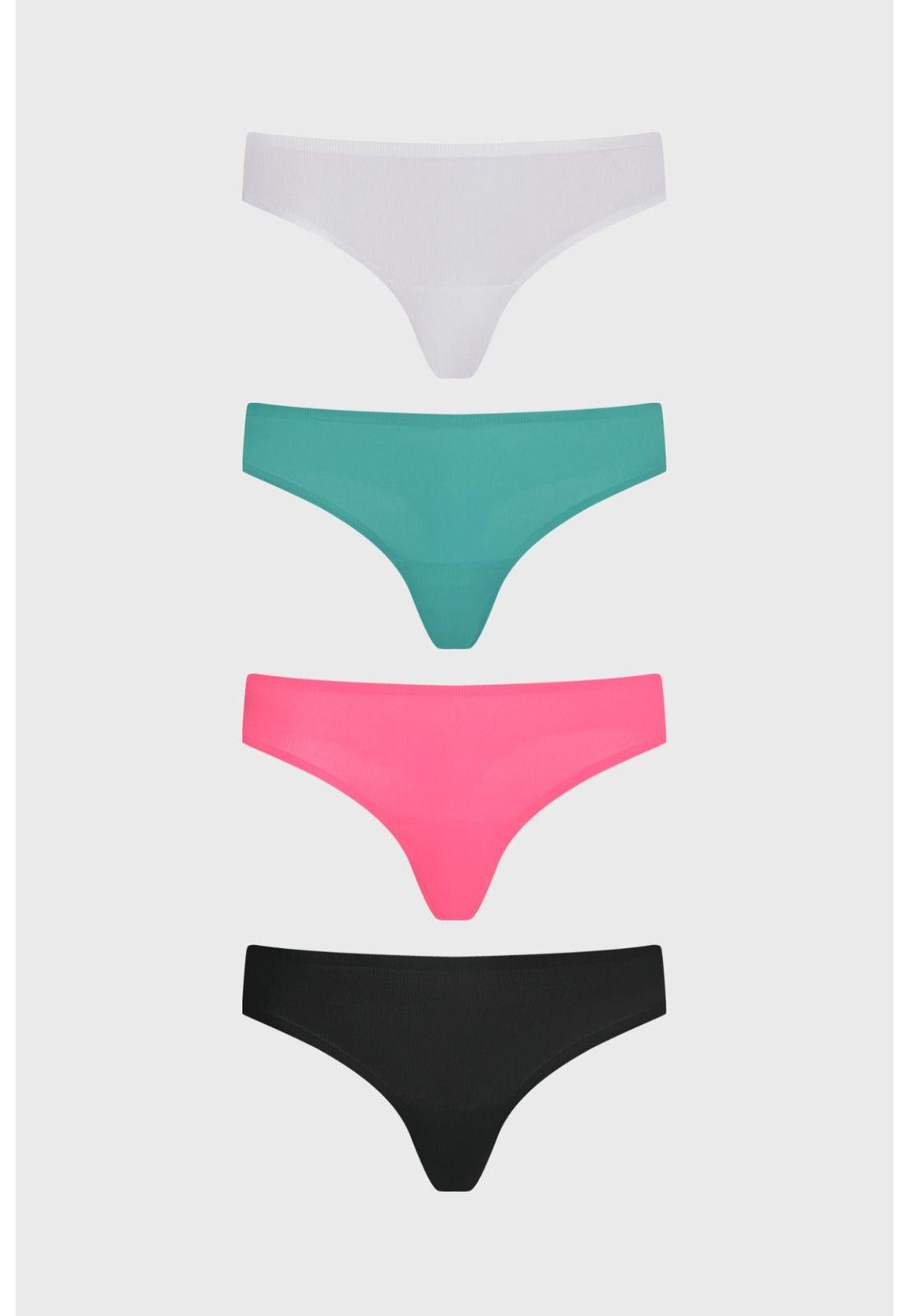 Calzón Mujer Pack4 Colaless Fucsia-1