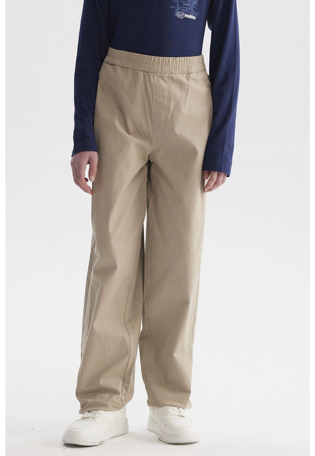 Pantalón Niño Baggy Beige-0