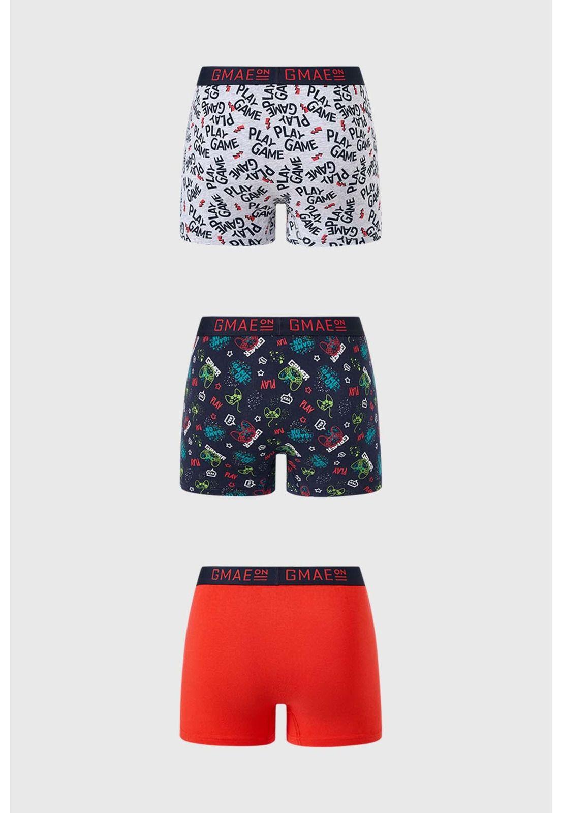 Bóxer Niño Tripack Full Rapport Rojo-1