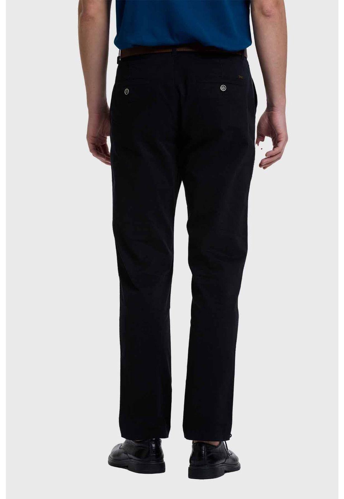 Pantalón Hombre Chino Cinturón Negro-2