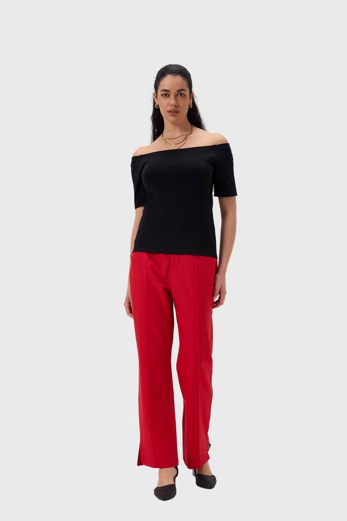 Polera Mujer Con Bardot Negro-3