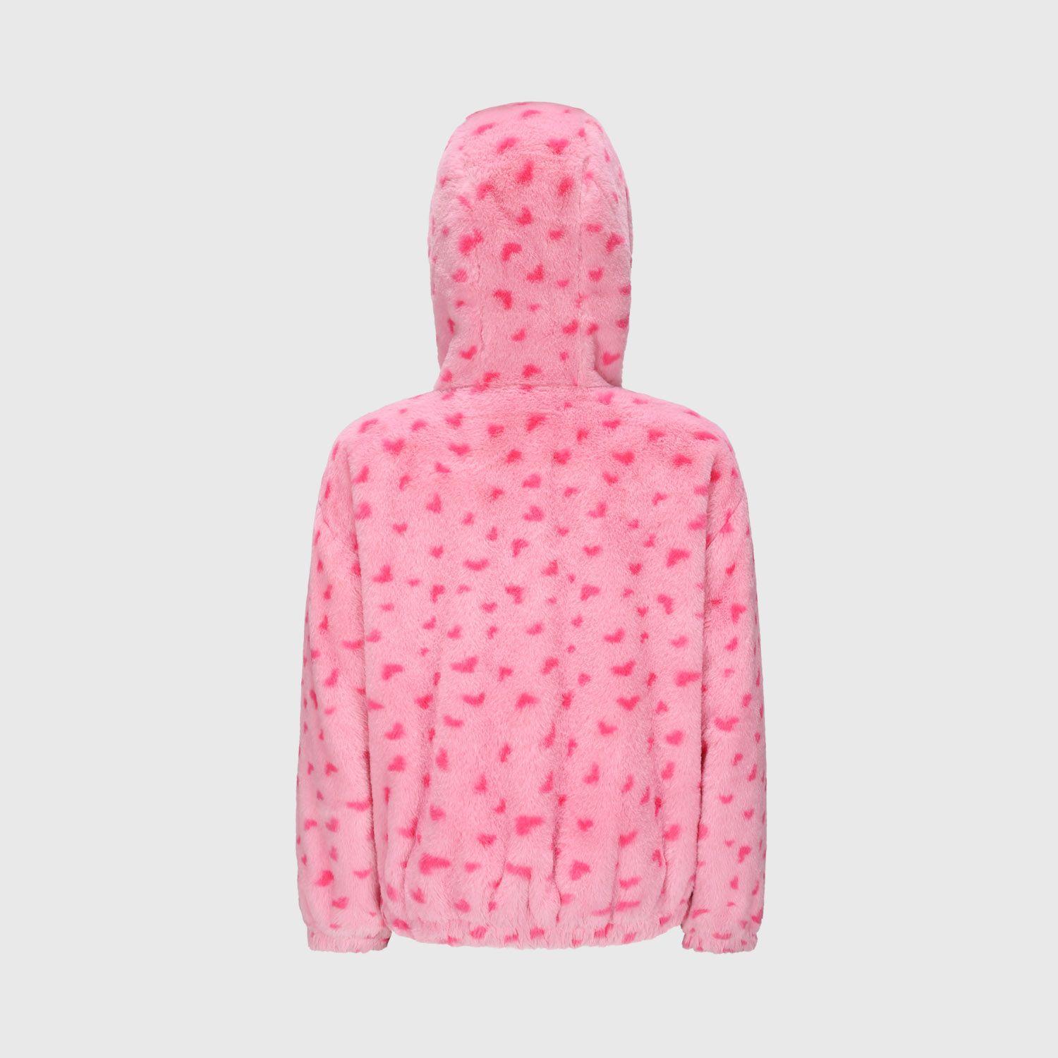 Chaqueta Niña Peluda Palo Rosa-2
