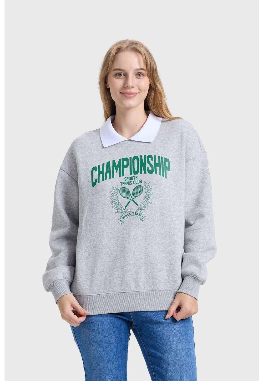 Polerón Mujer Gris-0