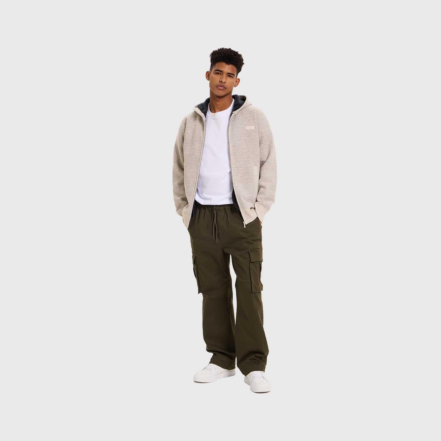 Sweater Hombre Hoodie Beige Fashion's Park-3