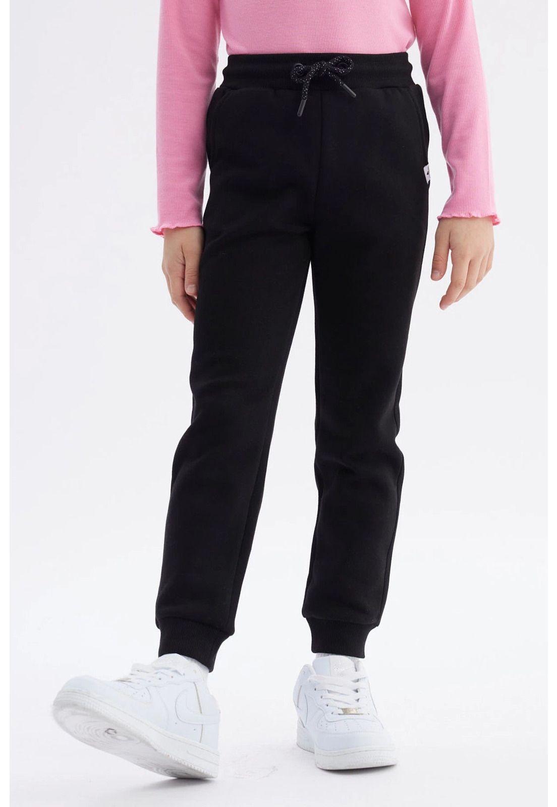Pantalón Buzo Niña Jogger Negro - ll-0