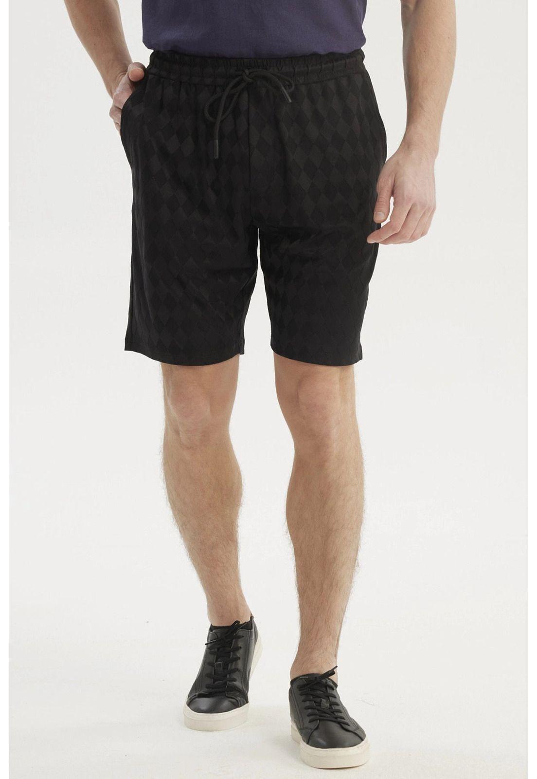 Bermuda Hombre Calce Recto Negro- lll-0