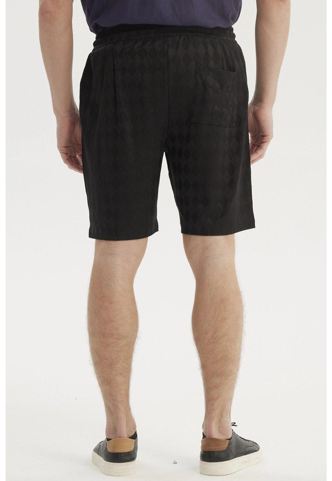 Bermuda Hombre Calce Recto Negro- lll-2