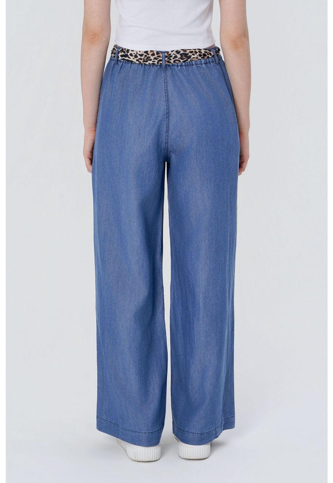 Jeans Moda Wide Leg Mujer Azul - lll-2