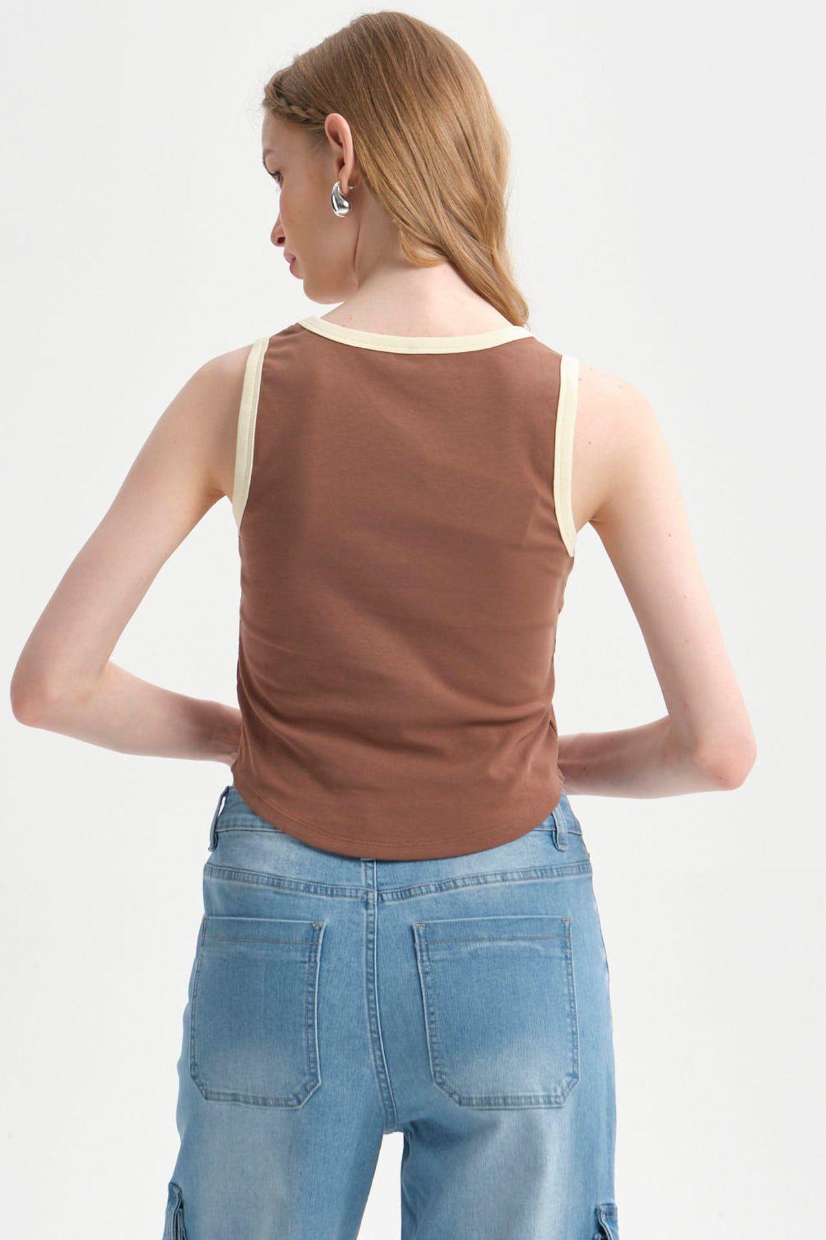 Peto Mujer Contraste Café Oscuro-2