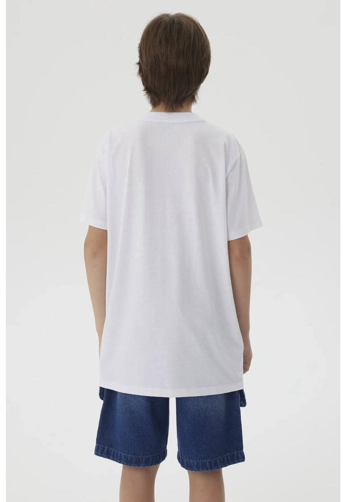 Polera Niño Estampado Playero Blanco-6
