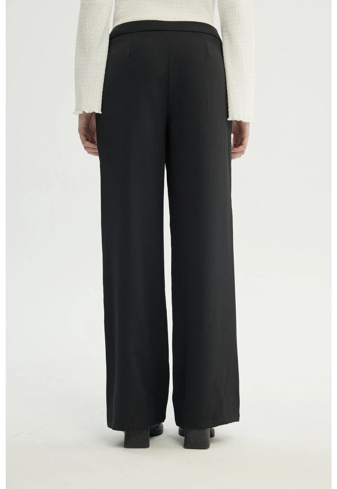 Pantalón Mujer Wide Leg Negro - XVll-2
