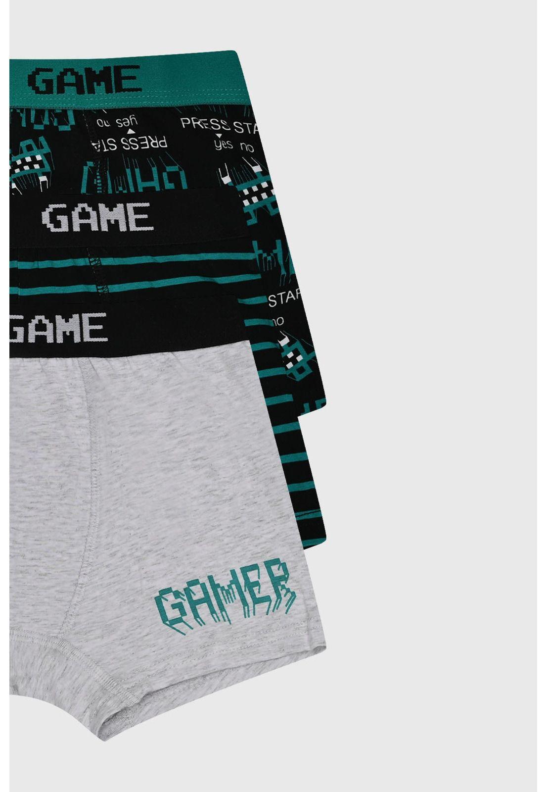 Boxer Niño Tripack Liso Verde-1