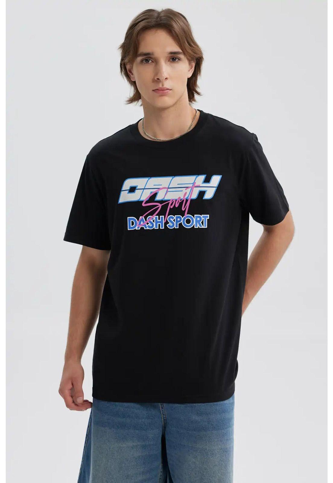 Polera Hombre Estampado Negro - lll-0